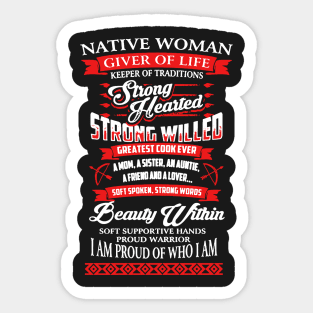 Native Woman Sticker